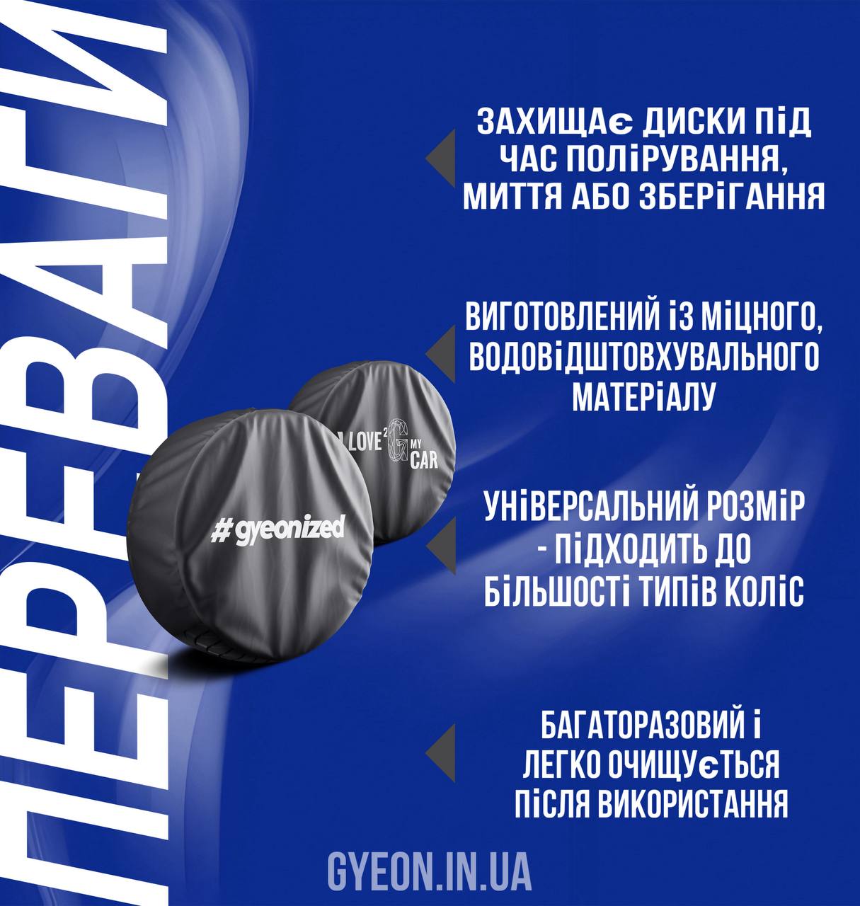 Gyeon Q²M Wheel Covers - Захисні чохли на колісні диски, 4 шт